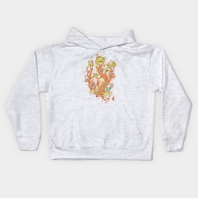 Forest Folk Kids Hoodie by Demented